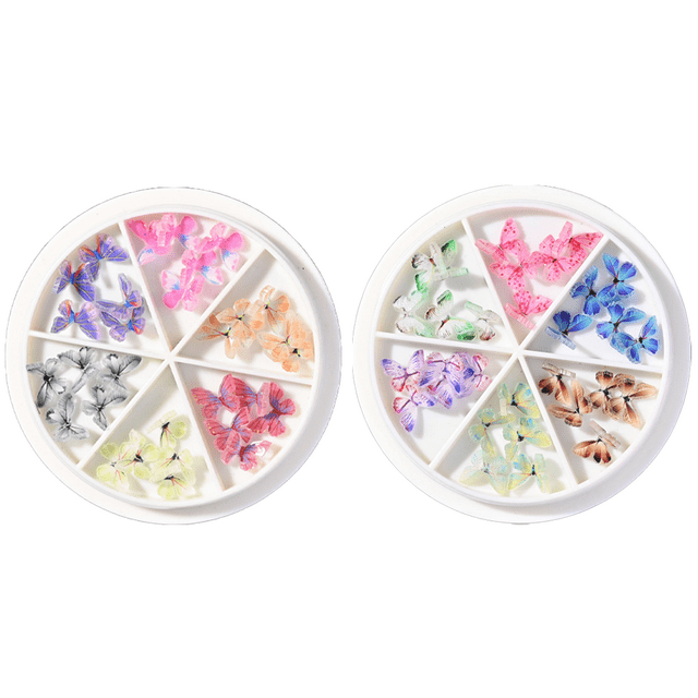 Adornos de mariposas 3D para uñas, para decoración de uñas, manualidades, diseño de uñas, accesorios para uñas