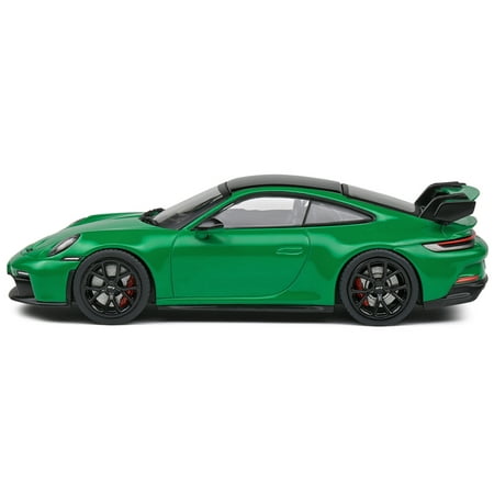 Diecast Porsche 911 (992) GT3 Python Green with Black Top 1/43 Diecast Model Car by Solido