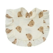 Newborn Bibs Infant Burp Cloths Baby Stuff Feeding Drool Bandana Saliva Towel Toddler Ruffle Floral Bib Baby Accessories B