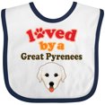 thumbnail image 3 of Inktastic Great Pyrenees Dog Boys or Girls Baby Bib, 3 of 4