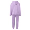 thumbnail image 7 of Uqiangy Sweatsuits Women 2 Piece Outfit Women's Sweatshirts Oversized Casual Loose Solid Soft Sweatshirts for Women 2 Piece Sets for Womenn 2025 Fall Trendy Long Sleeve Light Violet 3XL, 7 of 7