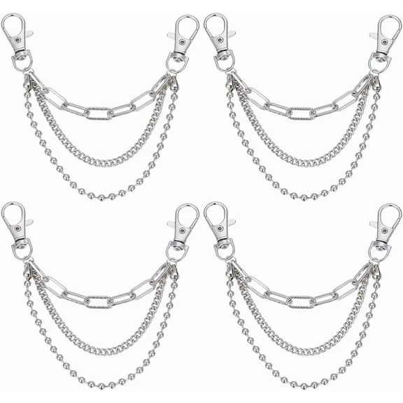 Iron Boot Strap Chains Shoes Decorations Platinum 167mm