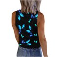 thumbnail image 4 of Sexy Casual Mujer Sin Mangas Impreso Cuello Redondo Tops Damas Blusa Chaleco Pompotops lopia991462, 4 of 7