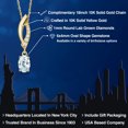 thumbnail image 2 of Gem Stone King 10K Yellow Gold Sky Blue Aquamarine and Lab Grown Diamond Pendant Necklace for Women | 0.53 Cttw | Gemstone March Birthstone | Oval 6X4MM | With 18 inch Chain, 2 of 6