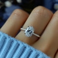 thumbnail image 3 of solitaire jewels 1.75CT Oval Moissanite Solitaire Engagement Ring For Women, 18K White Gold, 3 of 5