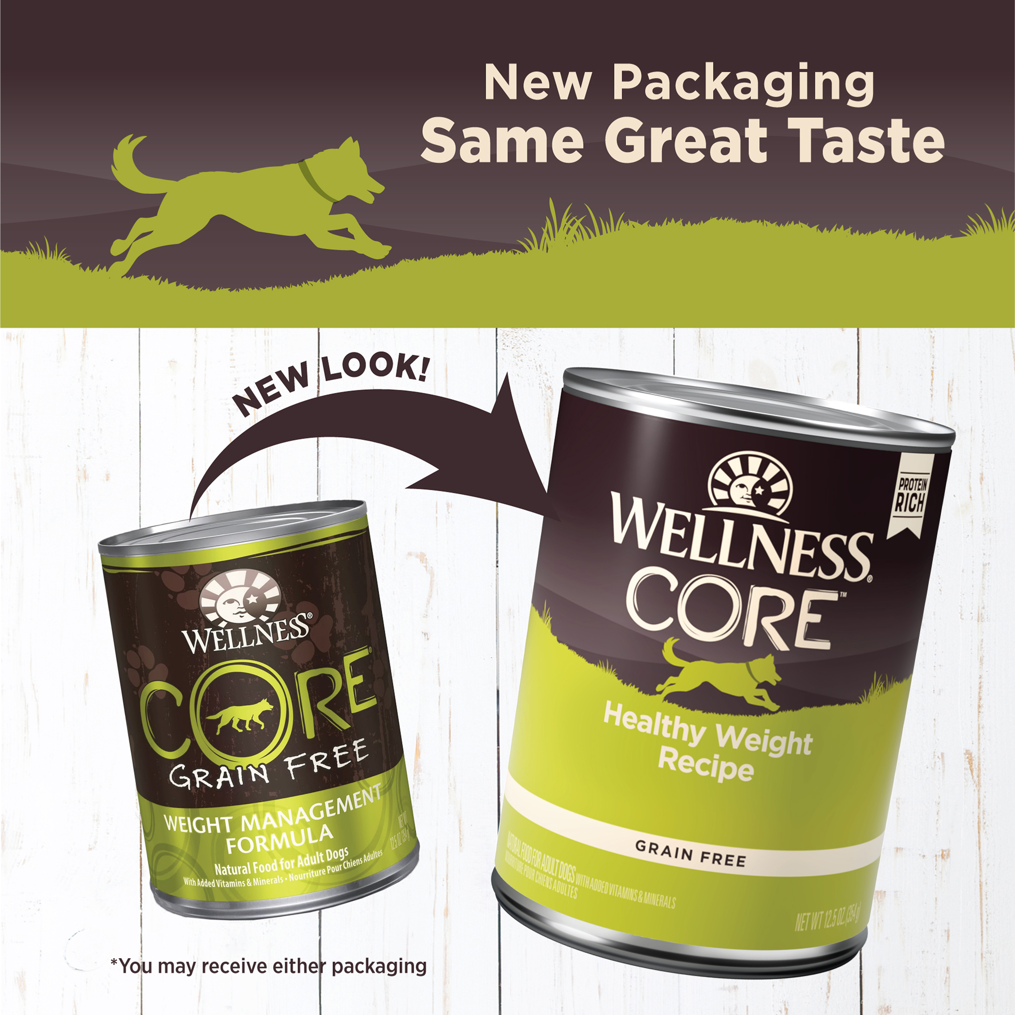 Wellness CORE Natural Wet Grain Free Canned Weight Management Dog Food, 12.5-Ounce Can (Pack of 12) - image 3 of 7