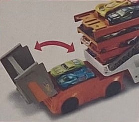 Huge Hot Wheels City Mega Hauler With 4 Cars-New
