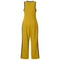 thumbnail image 6 of Wide Leg Jumpsuits For Women Zippered Round Neck Sleeveless Casual Jumpsuit Loose Trendy Wide Leg Baggy Overalls Summer Outfits with Pockets, 6 of 7