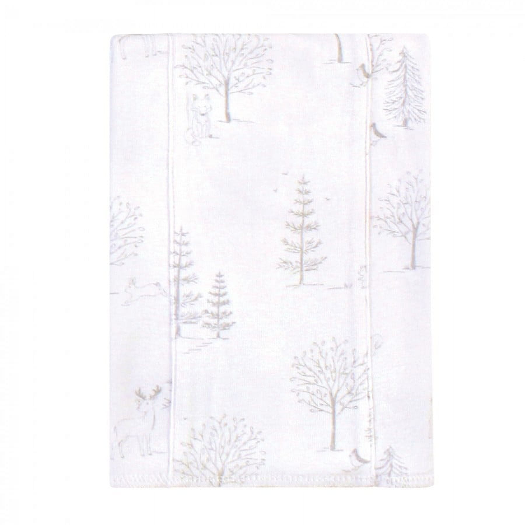Touched by Nature Baby Organic Cotton Burp Cloths 7pk, Gray Woodland, One Size