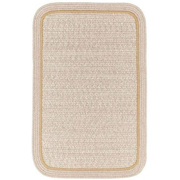 Rhody Rug CC58R060X096S 5 x 8 ft. Casual Comfort Sesame Banded Braided Rug, Rectangle