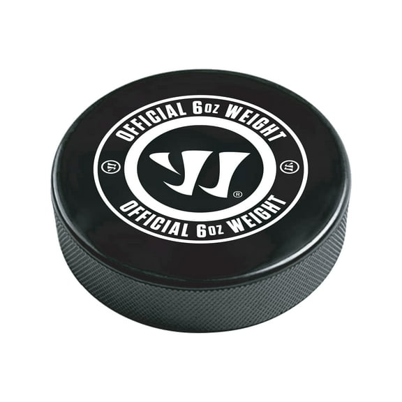Warrior Official Size Ice Hockey Puck - 6oz - Black Rubber - Ideal for Use on Ice