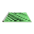 thumbnail image 2 of Ahgly Company Machine Washable Indoor Square Checkered Emerald Green Modern Area Rugs, 8' Square, 2 of 4