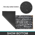 thumbnail image 4 of Coffee Black Text Pattern Style Kitchen Rug Non Skid Non-Slip, Absorbent Mats Set Of 2 for Sink Waterproof Runner Rug for Laundry Room,kitchen Rugs and Mats 17.7x24+17.7x48inch, 4 of 7