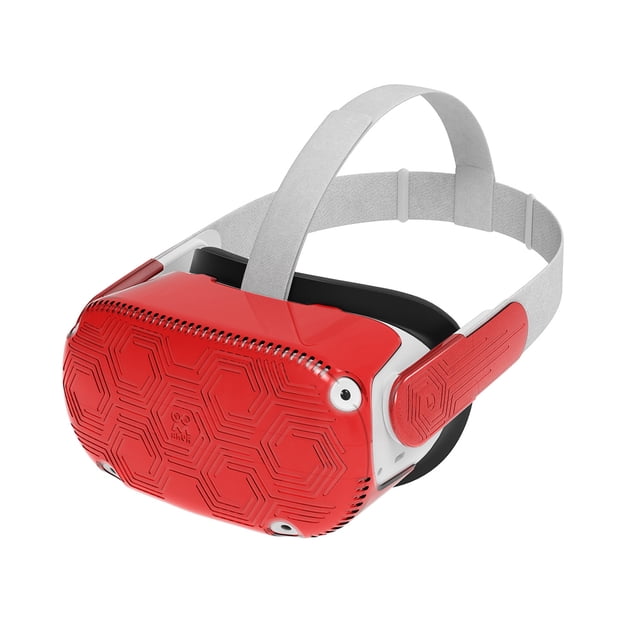 Cáscara protectora de acrílico VR Portátil Removible Removible Color Sólido PROTECTOR DE CABLO DERECHO IZQUIERDA REPUESTO PARA OCULUS QUEST 2 ROJO Methold EL014446-02B