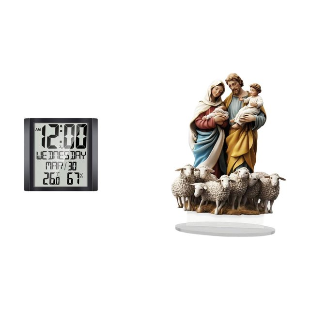 Reloj De Pared Digital Moderno Y Versátil, Y Decoración De Escritorio Acrílica única. Adorno Práctico Para Sala De Estar, Dormitorio, Oficina O Casa De Vacaciones.