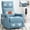 Blue, variant on Spaco 39" Heat Massage Manual Recliner Chair with Rocker and Swivel in Fabric, Padded Seat for Living Room, Home Theater, Beige