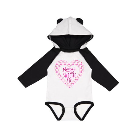 

Inktastic Nana s Sweetie Pie with Pink Hearts Gift Baby Boy or Baby Girl Long Sleeve Bodysuit
