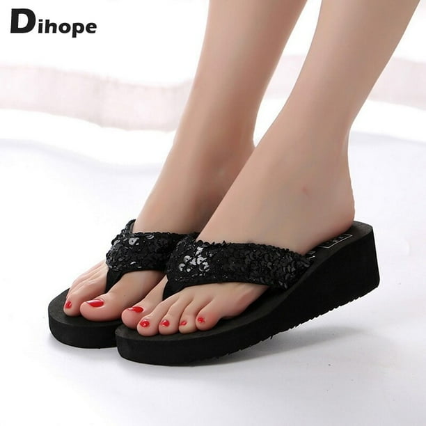 Zapatillas de moda para mujer, sandalias de plataforma, Sandalias de tacón alto, zapatos de verano para mujer, chanclas de playa, chanclas sólidas, zapatillas 2022 para mujer Tan Jianjun unisex