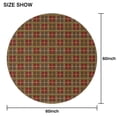 thumbnail image 6 of Brown Red Yellow Plaid Checkered Pattern Round Tablecloth 60"x60",Wrinkle Wipeable Table Cloth for Kitchen Dining Room Picnic Patio Party, 6 of 6