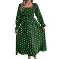 thumbnail image 2 of AUSDIOCA Puff Long Sleeve Maxi Dress for Women Casual Square Neck Garden Party Floral Dresses for Summer or Spring, 2 of 8