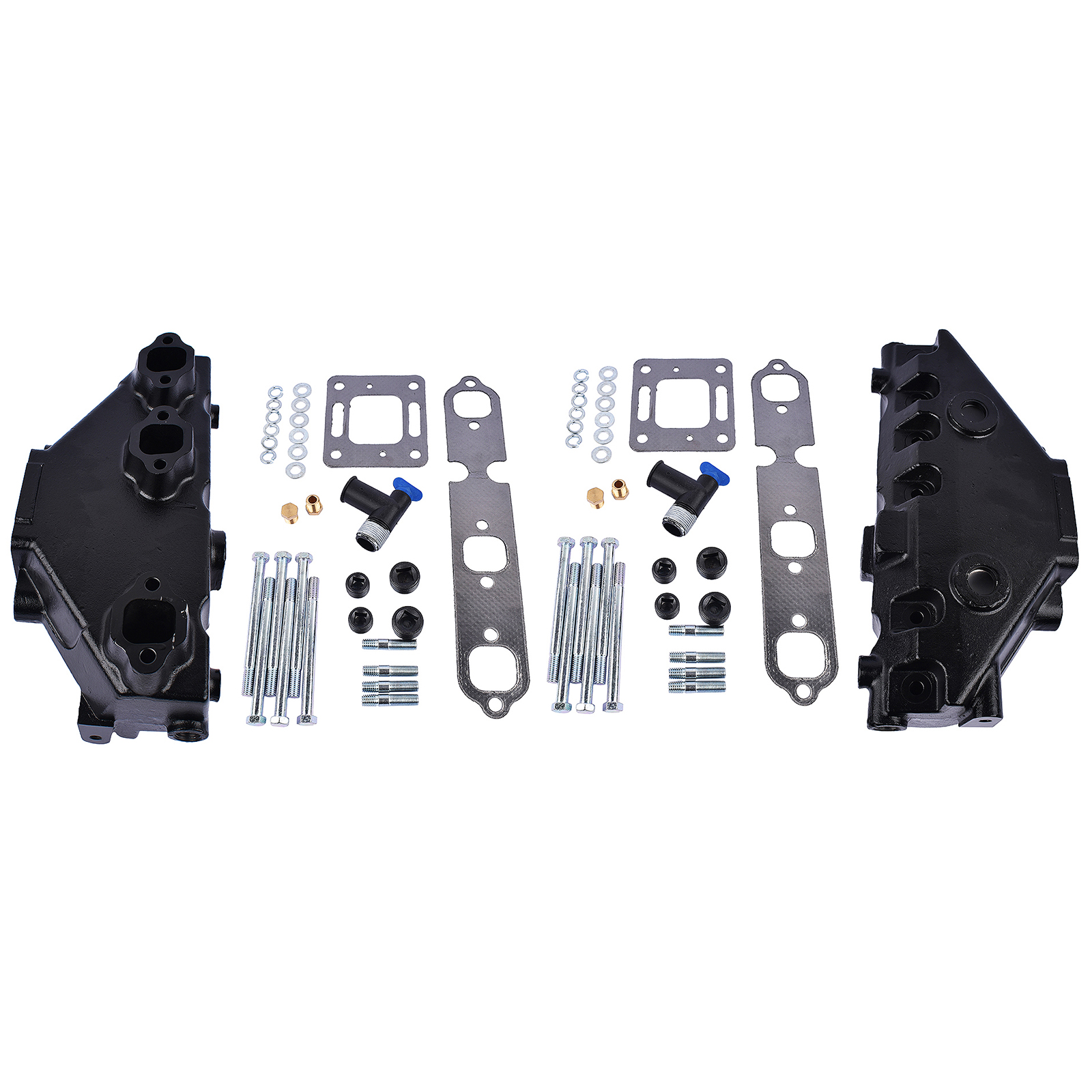 Mustrod 2x Exhaust Manifold for Mercruiser 4.3L V6 1985-2002, 175 185 205 model 99745 99746 99746A8