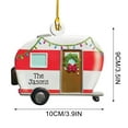 thumbnail image 3 of Mikhai Clearance 2 Pcs Christmas Vehicle Hanging Ornaments,3.1 Inch Transportation Car Pendant Construction Truck Monster Truck Fire Truck Excavator for Xmas Tree Decoration (Car), 3 of 6