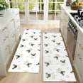 thumbnail image 4 of Kitchen Rugs Sets Of 2,Pug and Footprints Anti Fatigue Kitchen Mat Rugs Non Slip Washable,Decorative Kitchen Floor Mats for Kitchen,Sink,Laundry,17"X47", 4 of 5