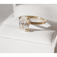 thumbnail image 4 of Jewelerix Solitaire Oval Cut Ring 1.50 CT Moissanite Diamond Engagement Ring 10K Yellow Gold Proposal Wedding Ring for Her, 4 of 5