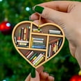thumbnail image 7 of KDFWDM Book Lovers Ornaments, Bookshelf Heart Ornaments, Christmas Book Ornaments, Gift for Girl Book Lovers, Gift Idea for Christmas, 7 of 7
