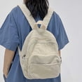 thumbnail image 5 of Corduroy Backpack Vintage Embroidered Laptop Bookbag Casual School College Daypack Lightweight Travel Backpack, 5 of 6