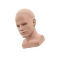 thumbnail image 1 of PVC Adult Male Mannequin Head Head head Wig Bust Professional Display stand Hat, 1 of 9