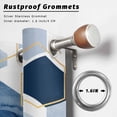 thumbnail image 5 of Outdoor Curtains for Patio Waterproof Blue Geometric Indoor/Outdoor Curtain Tiebacks Modern Abstract Lines Privacy Curtain Sun Block Grommet Drapes for Pergolas Gazebo Porch 2 Panel 54x108 Inch, 5 of 9