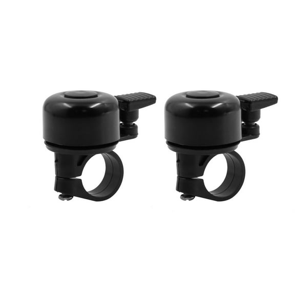 Unique Bargains 2pcs 22mm Handlebar Dia Aluminum Alloy Bike Ring Bell Alarm Sound Horn Black