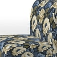 thumbnail image 4 of Designart "Blue Beige Floral Memories" Blue Damask Upholstered Accent Chair - Bohemian & Eclectic Arm Chair For Living Room, 4 of 5