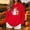 Red, variant on Molidfa Women's Happy Ghost Hoodie Drink Pumpkin Halloween Graphic Sweatshirt