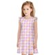 thumbnail image 1 of Fotbe Heart Buffalo Plaid Vestido de Dormir para Niñas de 3 a 10 Años, Mangas Cortas, Estilo Princesa, Pijama Camisón con Mangas Voladas-XX-Large, 1 of 6