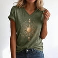 thumbnail image 2 of Paguaki T Shirts for Women Short Sleeve V Neck Fashion Casual Printed Graphic Summer Tee Blouse, 2 of 9