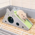 thumbnail image 5 of WEIOUKC Hamster House Hideout with Ladder, Hamster & Guinea Pig House, Durable Chew-Proof, Cozy Sleeping Shelter for Bunnies, Rabbits & Chinchillas, 5 of 7