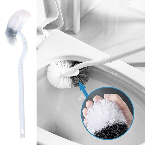 Cleaning Brush for Bathroom – Durable 39 cm Toilet Curved Design with Compact Holder Easy Assembly Proof and Space Saving Storage