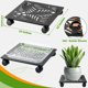 thumbnail image 3 of Soportes para Plantas de Metal Cuadrados con Ruedas, Soporte Grande de Hierro con Ruedas, Plataforma rodante para Plantas, Base con Ruedas para Interi, 3 of 8
