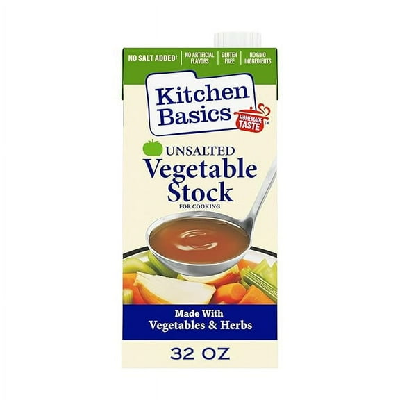 Kitchen Basics Unsalted Vegetable Stock, 32 fl oz ( Pack of 2 )
