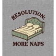 thumbnail image 5 of Resolution More Naps Women's Heather Gray Crew Neck Short Sleeve Crop Tee-Medium, 5 of 6
