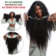thumbnail image 4 of Benehair Clip In Human Hair Extensions Afro Kinky Curly Thick Full Head Double Weft Black African 100% Brazilian Virgin Remy Wavy Hair 8 Pieces, 4 of 12