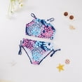thumbnail image 2 of SILVERCELL Little Girls Summer Beach Halter Bikini Set, Big Girls Floral Strap Swimsuits Bathing Suit, 2 Pieces, Size 7-14 Years, 2 of 8