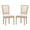 Cream w/ Upholstered Back, variant on Hassch Set of 2 French Style Dining Chairs, Solid Wood Frame Side Chairs with Upholstered Linen Padded Backrest and Seat, Beige