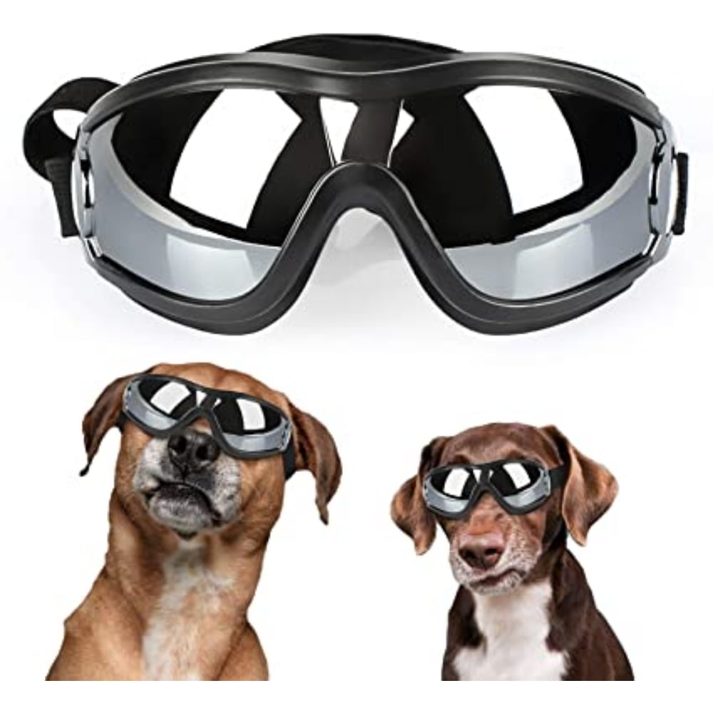 PEACNNG Dogs Sunglasses Waterproof Windproof Goggles for Medium and