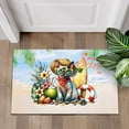 thumbnail image 4 of Devon Rex Hello Summer with Sunglasses and Surfboard Tropical Vibes Doormat Cat Lover Kitten Owner Gifts Indoor Outdoor Welcome Mat - 00007, 4 of 5