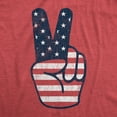 thumbnail image 2 of Womens Peace Sign American Flag T Shirt 4th Of July USA Patriotic Party Graphic Tee Womens Graphic Tees, 2 of 6