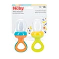 thumbnail image 2 of Nuby Nibbler Mesh First Soft Foods Feeder, 2pk, Orange/Green, 2 of 2