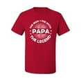 thumbnail image 2 of Wild Bobby, Papa Man Myth Legend Funny Dad Uncle Papa Granpa Dad Gift, Father's Day, Men Graphic Tee, Red, XX-Large, 2 of 4